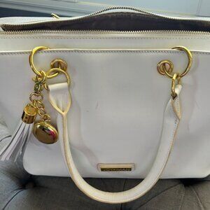 White leather 'Iman' handbag tote